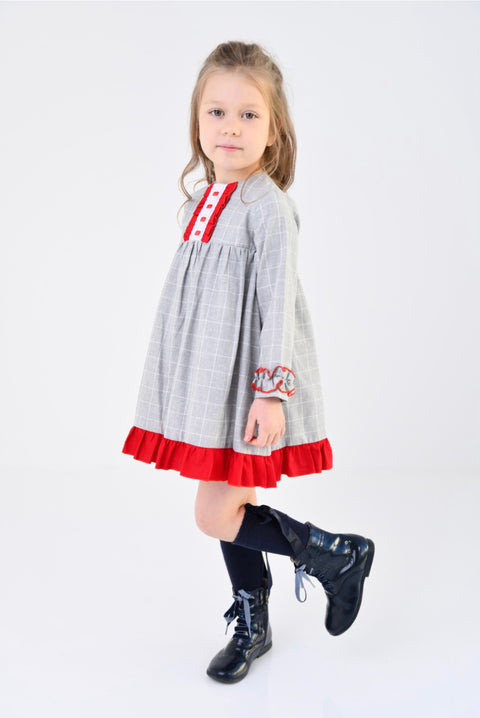 Lor Miral Grey and Red Dress