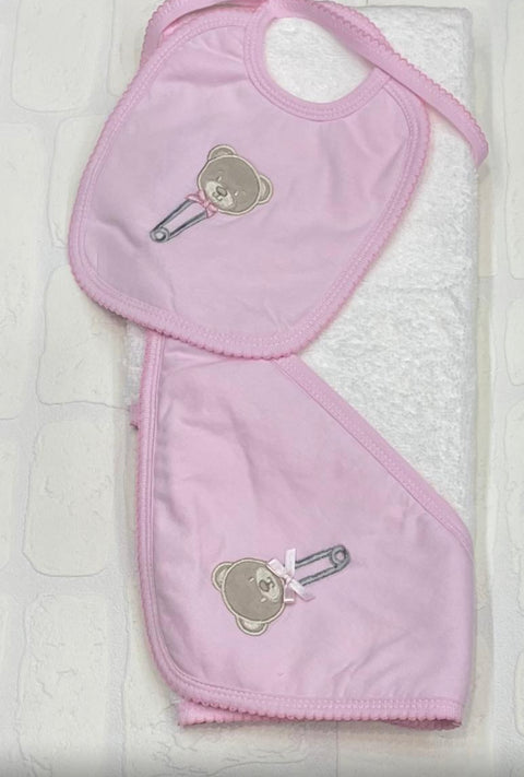 Sardon BIb & Blanket Pink Set