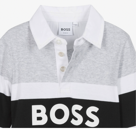 Hugo Boss Striped Polo Top