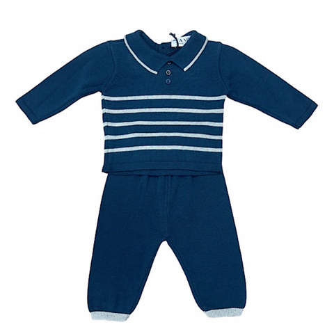Baby Boys Blue Knitted Set