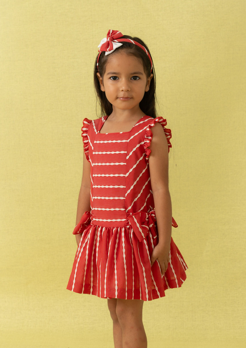 Basmarti Red Stripe Dress