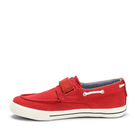 Mayoral Red Fabric Boat Shoes