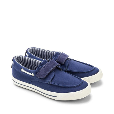 Mayoral Navy Fabric Boat Shoes