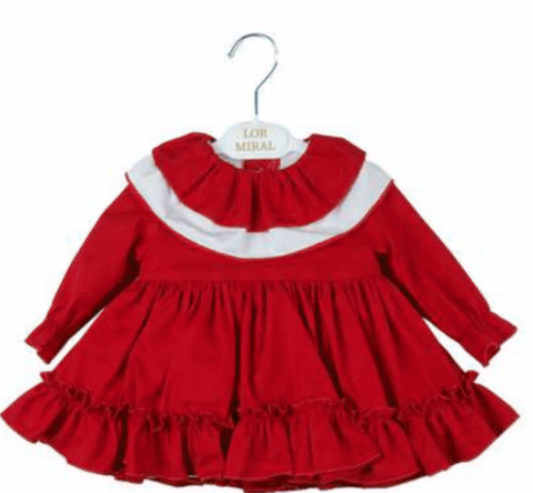 Lor Miral Baby Girls Red Dress