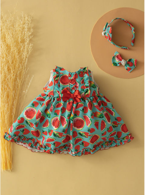 Cuka Summer Fruit Print Dress