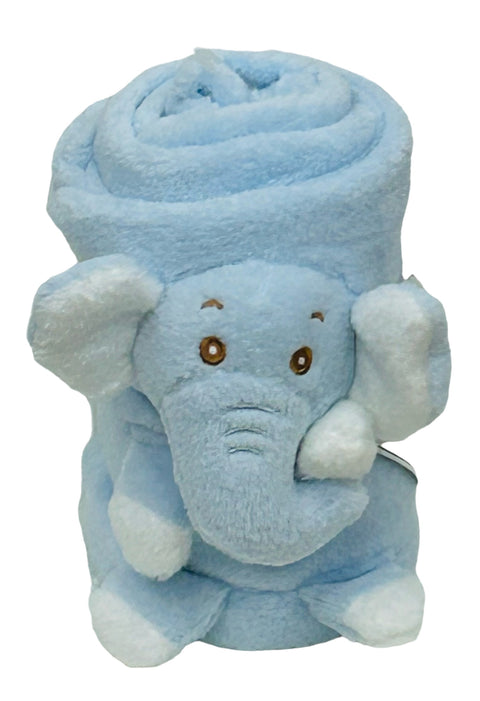 Baby Elephant Blanket in Blue