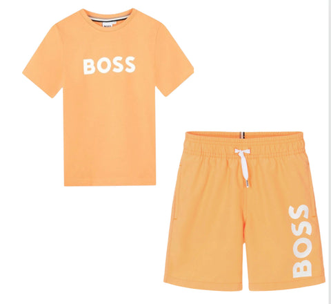 Hugo Boss Boys Light Orange Set