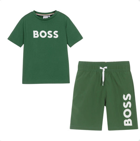 Hugo Boss Boys Green Set