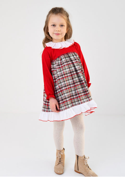 Lor Miral Red Check Dress