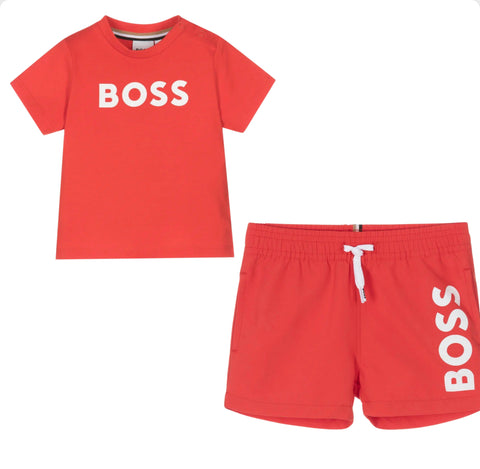 Hugo Boss Baby Boys Red Set