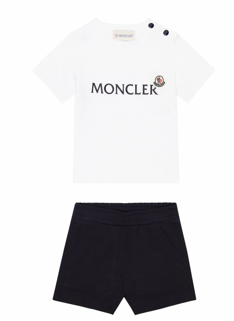 Moncler White & Navy Set