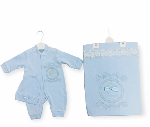 Baby Boys Layette And Blanket Set