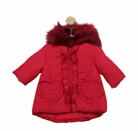 Mintini Baby Girls Red Coat