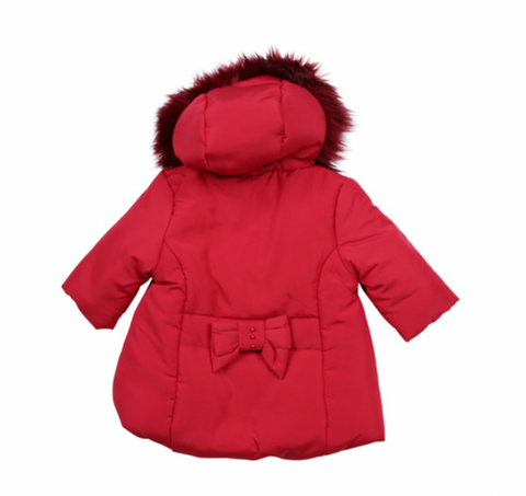 Mintini Baby Girls Red Coat