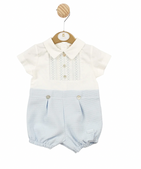 Mintini Boys Romper with Blue