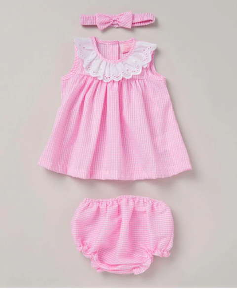Baby Girls Pink Gingham Set
