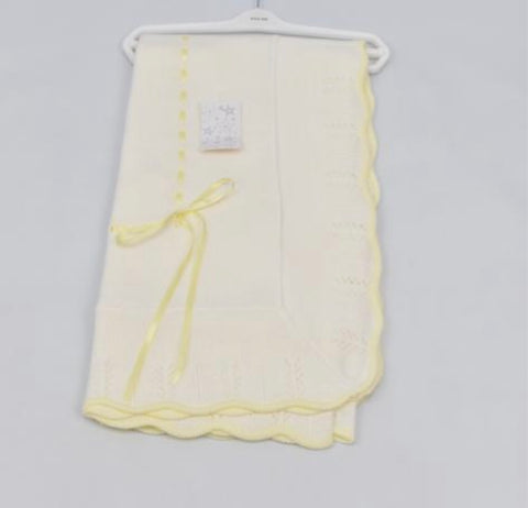 Baby Blanket Lemon & White