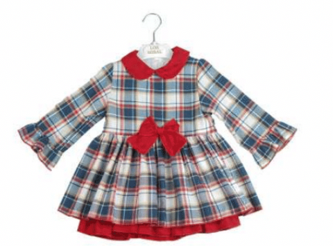 Lor Miral Girls Red Check Dress