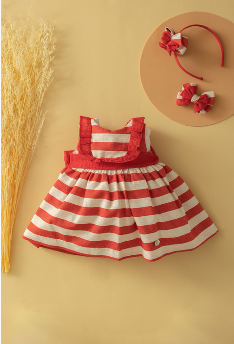 Basmarti Red and White Dress