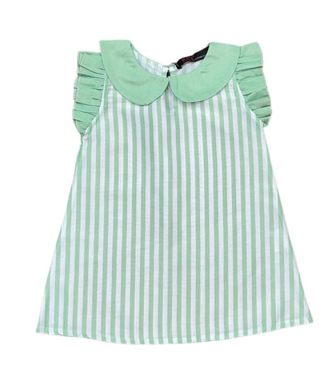 Baby Girls Green Stripped Dress