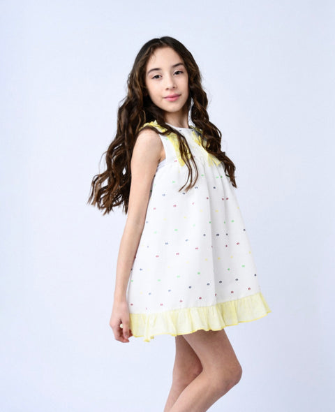 Lor Miral Girls Spotted Dress