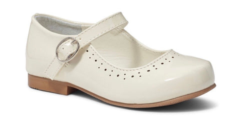 Girl's White Mary Jane Shoes ABBEY
