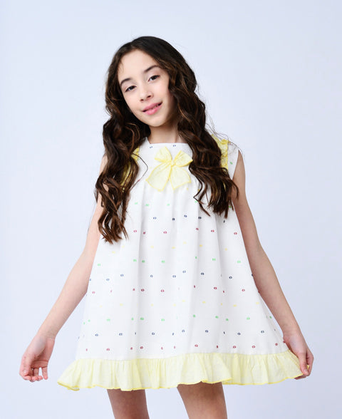 Lor Miral Girls Spotted Dress